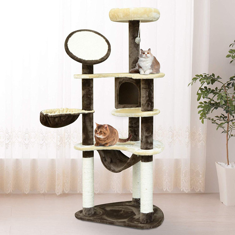 Pawhut 153cm Pawhut Deluxe Cat Tree & Reviews Wayfair.ie